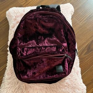 Vans Burgundy Velvet Backpack